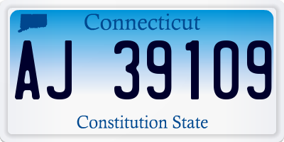 CT license plate AJ39109