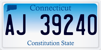 CT license plate AJ39240