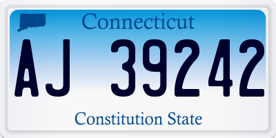 CT license plate AJ39242