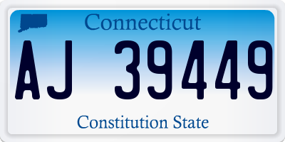 CT license plate AJ39449