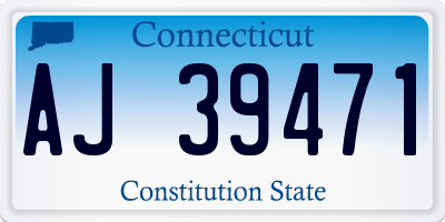 CT license plate AJ39471