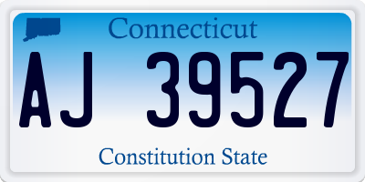 CT license plate AJ39527