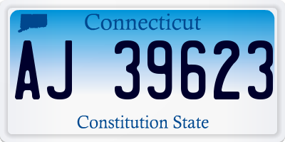 CT license plate AJ39623