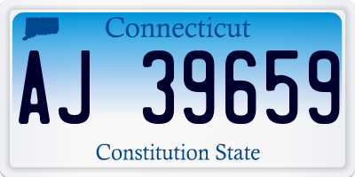 CT license plate AJ39659