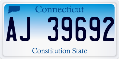 CT license plate AJ39692