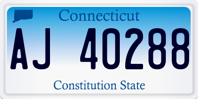 CT license plate AJ40288