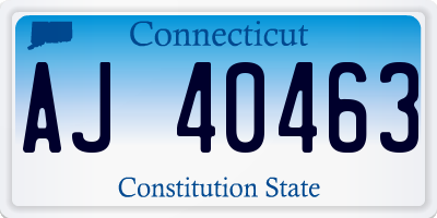 CT license plate AJ40463