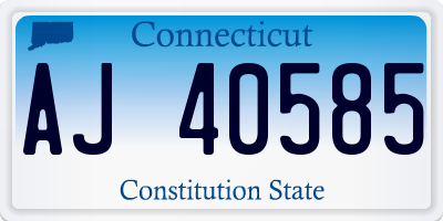 CT license plate AJ40585