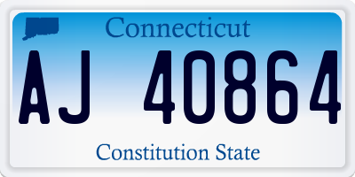 CT license plate AJ40864