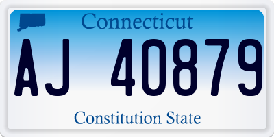 CT license plate AJ40879