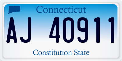 CT license plate AJ40911