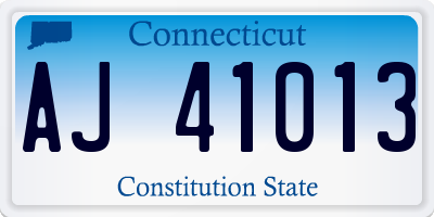 CT license plate AJ41013