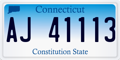 CT license plate AJ41113