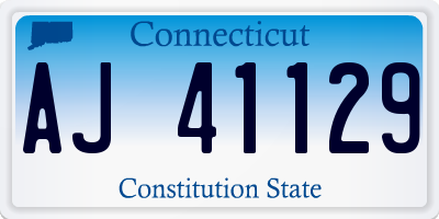 CT license plate AJ41129