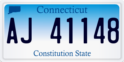 CT license plate AJ41148