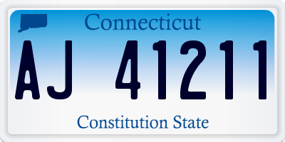 CT license plate AJ41211