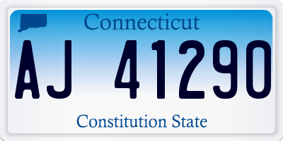CT license plate AJ41290