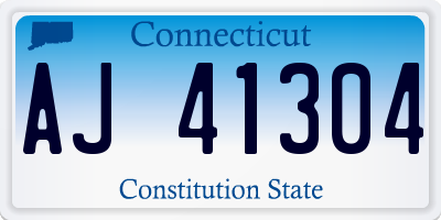 CT license plate AJ41304