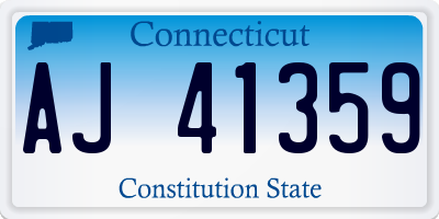 CT license plate AJ41359