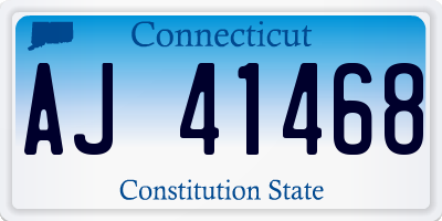CT license plate AJ41468