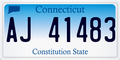 CT license plate AJ41483