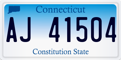 CT license plate AJ41504