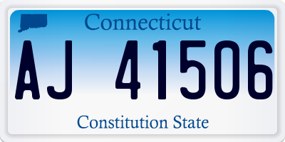 CT license plate AJ41506