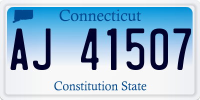 CT license plate AJ41507