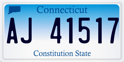 CT license plate AJ41517