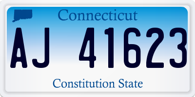 CT license plate AJ41623