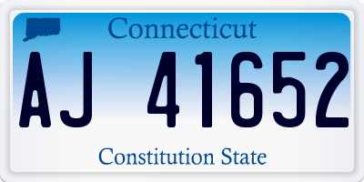 CT license plate AJ41652