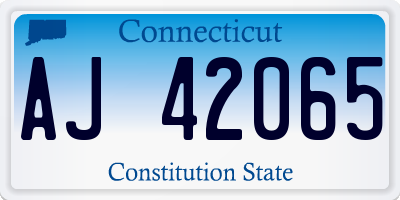 CT license plate AJ42065