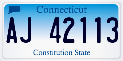 CT license plate AJ42113
