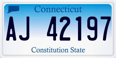 CT license plate AJ42197