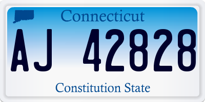 CT license plate AJ42828