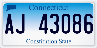 CT license plate AJ43086