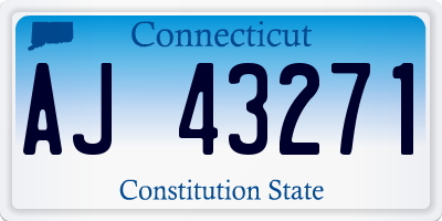 CT license plate AJ43271
