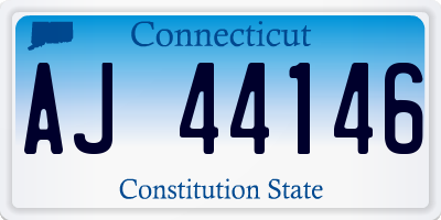 CT license plate AJ44146