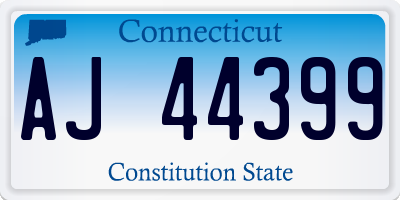 CT license plate AJ44399