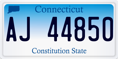 CT license plate AJ44850