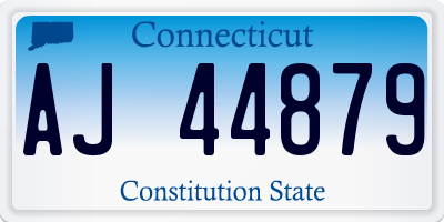 CT license plate AJ44879