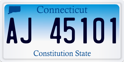 CT license plate AJ45101