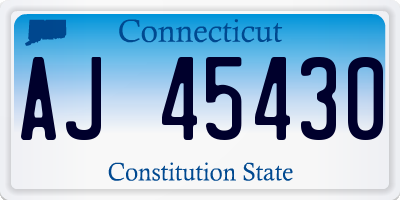 CT license plate AJ45430