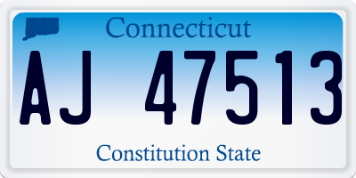 CT license plate AJ47513