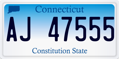 CT license plate AJ47555