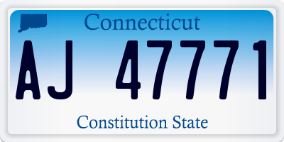 CT license plate AJ47771