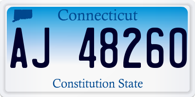 CT license plate AJ48260