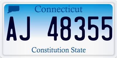 CT license plate AJ48355