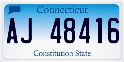 CT license plate AJ48416