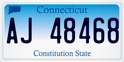 CT license plate AJ48468